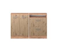 Ensembles de meuble de rangement sous pente Rion, Lot de 2, Chêne Artisan, Vicco 55963