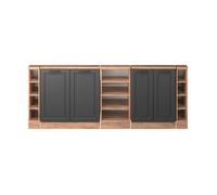 Ensembles de meuble de rangement sous pente Rion, Lot de 5, Anthracite campagne, Vicco 56040