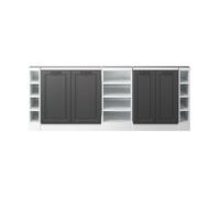 Ensembles de meuble de rangement sous pente Rion, Lot de 5, Anthracite campagne, Vicco 56053