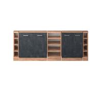 Ensembles de meuble de rangement sous pente Rion, Lot de 5, Béton noir, Vicco 56046