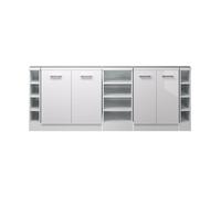 Ensembles de meuble de rangement sous pente Rion, Lot de 5, Blanc Haute brillance, Vicco 56063