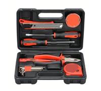 Ensembles d'outils 1 ensemble d'outils de quincaillerie domestique, boîte à outils de Maintenance professionnelle, ensemble de réparation automobile, mallette de rangement(9pcs)