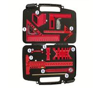 Ensembles d'outils Ensemble combiné multi-pièces pour le travail du bois, avec boîte de rangement, outils manuels multifonctionnels, 9 pièces/10 pièces(9pcs Set)