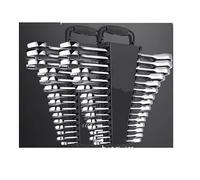 Ensembles d'outils Jeu de clés mixtes, jeu de clés à cliquet, 24/30 pièces, avec support organisateur, jeu de clés en acier cr-v, métrique SAE(30 pcs)