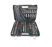 Ensembles d'outils Jeu d'outils mécaniques 216 pièces, jeux de clés à douille 1/4 "3/8" 1/2 "avec Kit de liquet à 24 dents pour moto automobile
