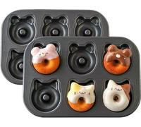 Ensembles d'ustensiles de cuisine en revêtement antiadhésif, lot de 12 pièces comprenant des moules en forme de chat et d'ours
