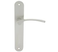 Ensembles sur plaque Sara en aluminium - entraxe 195 mm - nickelé mat - bec-de-cane CADAP
