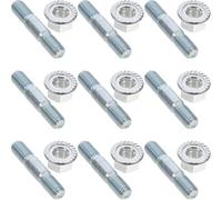 Ensembles Vis en Fer M8 de Fixation 10 du Guide-chaîne | Double Extrémité, Installation Facile, Serrage Sûr, Usage Maintenance, Argenté, pour Guide-chaîne