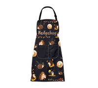 ENSIANTH Tablier hérisson avec poches - Joli tablier de cuisine, de pâtisserie, de jardinage pour les amateurs de hérisson, tablier hérisson, M
