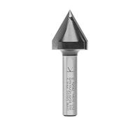 ENT 12042 Fraise en V pour Fraise en pointe Carbure, Queue (S) 8 mm, Diamètre (D) 19,05 mm, NL 20,6 mm, E 60°, SL 32 mm