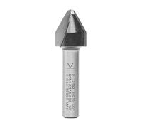 ENT 12192 Fraise en pointe Carbure Queue (S) 8 mm, Diamètre (D) 15,1 mm, NL 17,5 mm, R 2,4 mm, E 60°, SL 32 mm, arrondi
