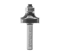 ENT 14288 Fraise à arrondir Carbure, Queue (S) 8 mm, Diamètre (D) 24,7 mm, NL 12,7 mm, R 6 mm, SL 32 mm, avec roulement