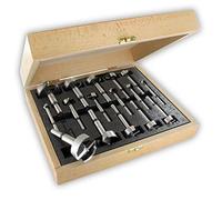 ENT 40316 Mèches forstner exécution premium Jeu 16 pièces forgé Diamètre (D) 10-12-15-18-20-22-24-25-26-28-30-35-38-40-45-50 mm, S 10 mm