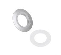 Entgoinggo Adaptateur double bouton de chasse d'eau, pour réservoir de 48 mm et 58 mm, avec plaque réversible, pour une installation facile, solution de réparation en plastique (argent)