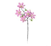 Entgoinggo Branche de magnolia artificielle réaliste, avec fleurs dégradées blanches à vertes, pour décoration d'intérieur élégante, fête de mariage, arrangement de centre de table, tige en soie (rose