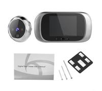 Entgoinggo Judas numérique avec écran LCD de 7,1 cm, caméra électronique pour la sécurité de la maison, capture de photos, objectif grand angle, sonnette intelligente (argent)