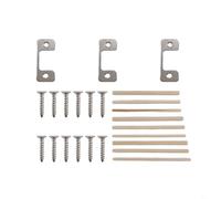 Entgoinggo Kit de renforcement de porte réglable à grand trou pour portes extérieures, serrures électroniques et intelligentes, mise à niveau de sécurité en acier inoxydable avec chevilles en bois