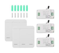Entgoinggo Kit d'interrupteur de lumière sans fil avec 3 récepteurs, télécommande RF et interrupteur mural à 3 interrupteurs