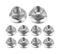 Entgoinggo Lot de 10 écrous de protection M5 en acier inoxydable pour tondeuse à gazon électrique sans fil et tête de coupe de rechange pour outils de jardin