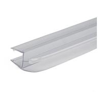 Entgoinggo Lot de 2 bandes d'étanchéité pour bas de porte de douche, pour cloisons en verre, séparation humide et sèche, joint d'étanchéité en caoutchouc, pas nécessaire, facile à installer