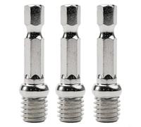 Entgoinggo Lot de 3 adaptateurs de tige de connexion hexagonale M10, pour mandrin de perceuse et disque de polissage, tige d'extension en métal, accessoires pour outils électriques, pour tampon de