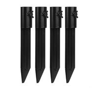 Entgoinggo Piquets de torche, pour lampes solaires d'extérieur en acier au carbone avec pointes pointues, supports de torche Tiki stables, pour jardin, allée, terrasse (A)