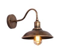 ENTHERONIC Appliques murales extérieures Rétro antirouille étanche Applique Murale extérieure col de Cygne Montage Mural Porche Garage luminaire E27 Vintage Bronze Applique extérieure pour Maison