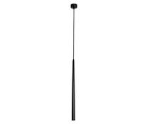 ENTHERONIC Suspension cylindrique LED Moderne Lumière Suspendue à Long Tube Noir Lumière Suspendue Cylindre Plafond Suspension Éclairage pour Salle à Manger Salon Restaurant Bar
