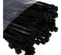 enTie Noir câble Attaches Serre-câble/Collier de serrage 3,6 mm x 200 mm Nylon 66 UL certifié [50 paquet de] [200mm x 3,6mm 50 Pack]
