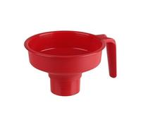 Fackelmann Entonnoir à Confiture Grande Capacité pour Bocaux, Plastique Rouge, 13,7 x 6 cm