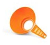 Entonnoir à confiture - Le Parfait - Orange - Plastique Orange G