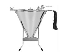 Entonnoir à Piston Pâtisserie 1,8 L - Doseur Inox - 3 Embouts - Distributeur de Pâte et Chocolat