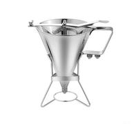 Entonnoir Acier 1800ML Crêpes Dégâts Entonnoir Acier 1800ML Crêpes | Acier inoxydable , 1800ml grande capacité, design dégâts, pour idéal petits-déjeuners famille