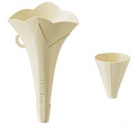 Entonnoir compact pliable pour la cuisine avec large ouverture, tige interne robuste et crochet latéral pour un rangement pratique à suspendre (beige)