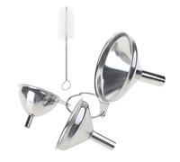 Entonnoir de cuisine en acier inoxydable, bouche, outil de cuisine, épices, filtre à vin pour remplir les bouteilles, outil de déversement d ' huile, 3 pièces