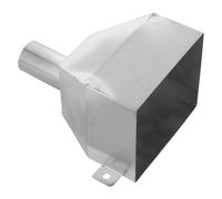 Entonnoir de Pluie en Acier Inoxydable, Sortie Large, Argenté | Raccord pour Tuyaux PVC et Fonte, Entretien Simple, Rénovation de Toit Résidentiel
