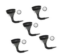 Entonnoir de Remplissage à Tamis, Lot de 5, Plastique Noir