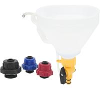 Entonnoir de remplissage du liquide de refroidissement du radiateur Kit de remplissage du système de refroidissement du moteur à l'épreuve des déversements avec 3 adaptateurs pour Ford
