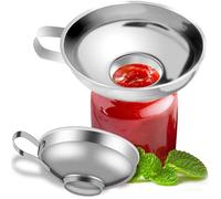 Entonnoir Inox Grande Ouverture avec Poignée - Transfert Huile, Liquide, Confiture - Petit & Grand Modèles