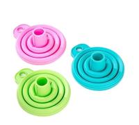 Entonnoir Portable Ensemble de 3 entonnoirs de cuisine, petits accessoires de cuisine, pliables en silicone, for remplir les bouteilles d'eau.