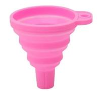 Entonnoir Portable Entonnoir pliable en silicone, ustensile de cuisine portable, mini-pot à vin et à huile(Diameter 9cm-Pink)