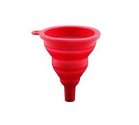 Entonnoir Portable Entonnoir pliable Silicone World, mini-entonnoir télescopique for verser l'huile, outil de cuisine portable for vidange de moteur de voiture(Red)