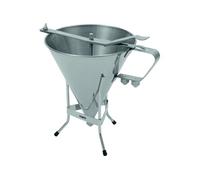 Saro - PT-3 Entonnoir Doseur, 1,8 l, Inox, 3 buses (Ø 4/5/6 mm), avec Support et Vanne d'Arrêt, pour Sauces, Pâte et Décorations