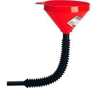Entonnoir universel 210 mm avec ?illet, passoire & soufflet tuyau 460 mm, rouge, hd-pe, fabriqué en allemagne G