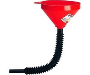 Entonnoir universel 210 mm avec ?illet, passoire & soufflet tuyau 460 mm, rouge, hd-pe, fabriqué en allemagne G