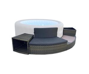 Entourage rotin pour spa Bestway Lay-Z-Spa Ø 180 cm - Gris Anthracite