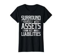 Entourez Vous-même de la comptabilité des ressources Non responsables T-Shirt Graphique avec Valeur, Femme, Noir, M