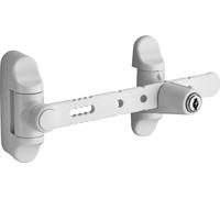 Entrebailleur à clé pour fenêtre 1 à 2 vantaux, 158mm, laqué blanc, 2 clés - THIRARD