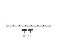 Entrebailleur Fenetre Barre d'ouverture de ventilation toit 15,35 pouces, support fenêtre serre en aluminium avec 6 vis pour les panneaux coulissants(WHITE)