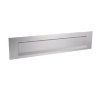 Entrée de boîte aux lettres en aluminium anodisé argent - 360 x 65 mm NORMBAU